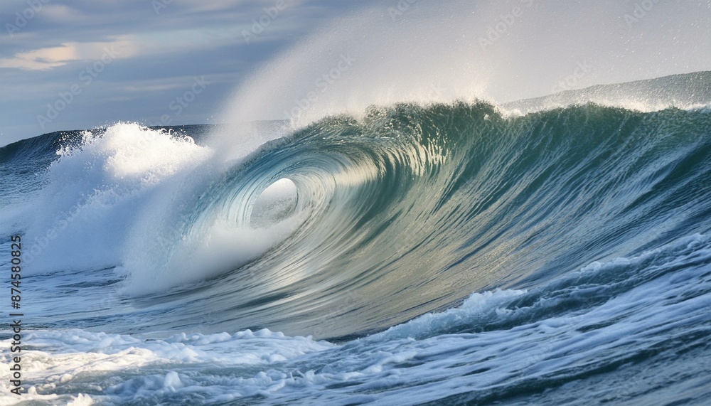 Close-up of a curling wave Close-up of a curling wave