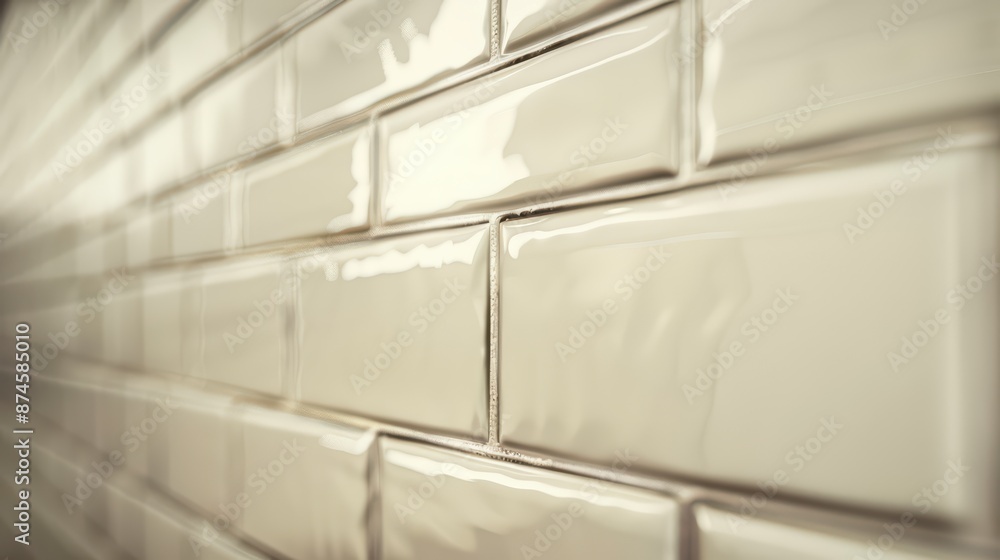 A detailed photograph of a subway tile with a beveled edge A detailed photograph of a subway tile with a beveled edge