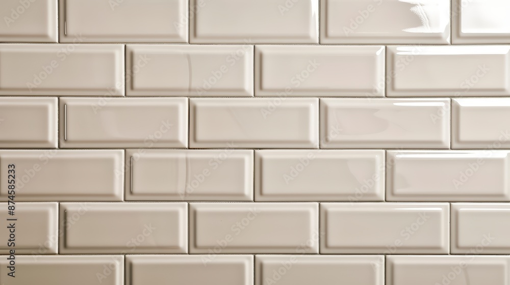 A detailed photograph of a subway tile with a beveled edge A detailed photograph of a subway tile with a beveled edge