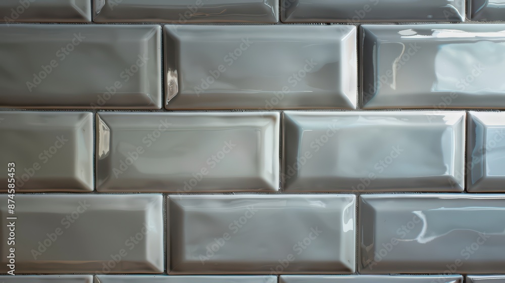 A detailed photograph of a subway tile with a beveled edge A detailed photograph of a subway tile with a beveled edge