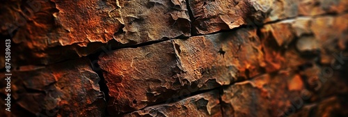 Image of weathered brick wall with texture and cracks. © kept