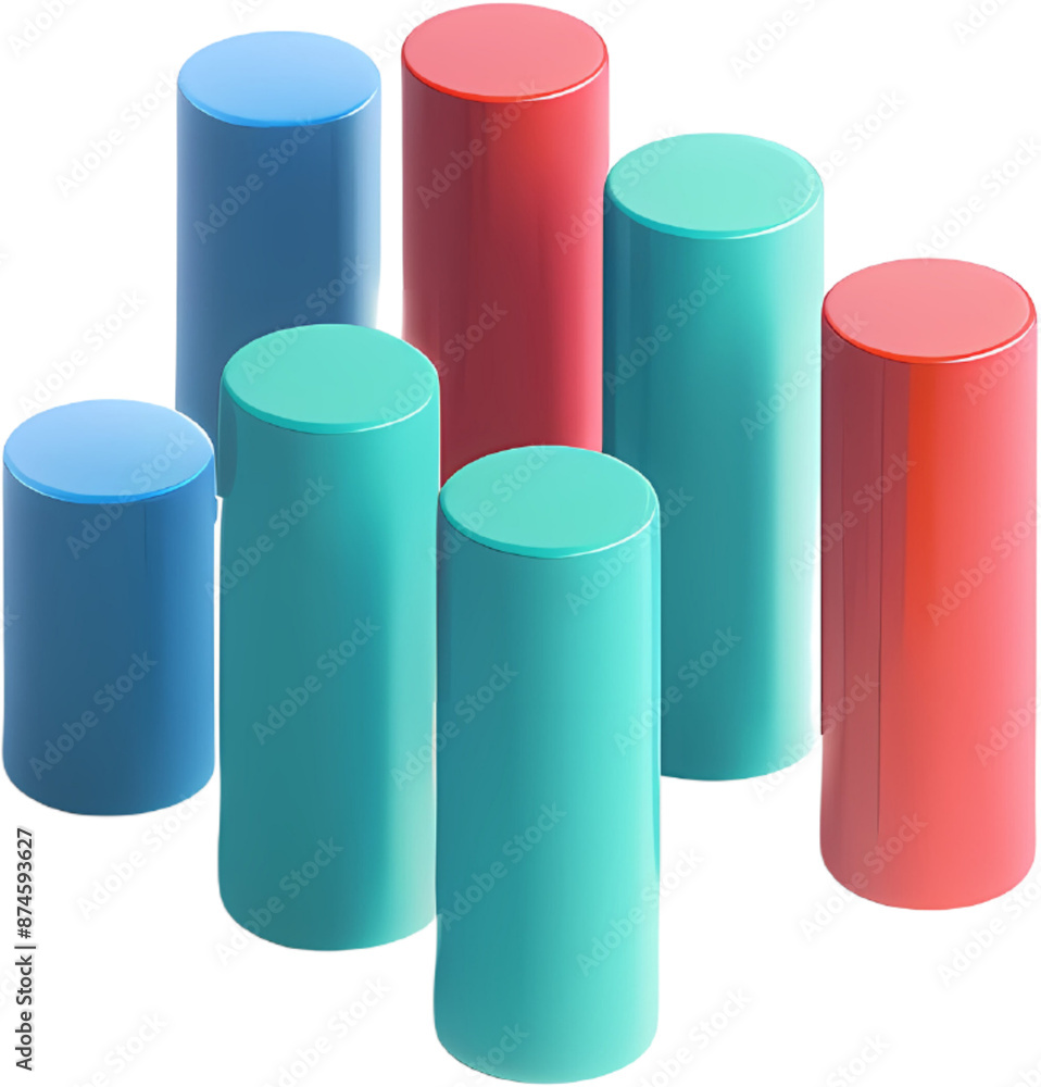 A set of colorful array of shapes and numbers, including circles, squares, and triangles, with a red line running through them. A set of colorful array of shapes and numbers, including circles, squares, and triangles, with a red line running through them.
