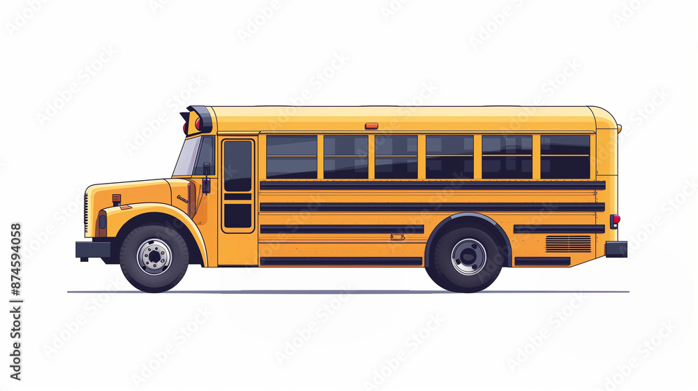 A simple drawing of a yellow school bus. A simple drawing of a yellow school bus.