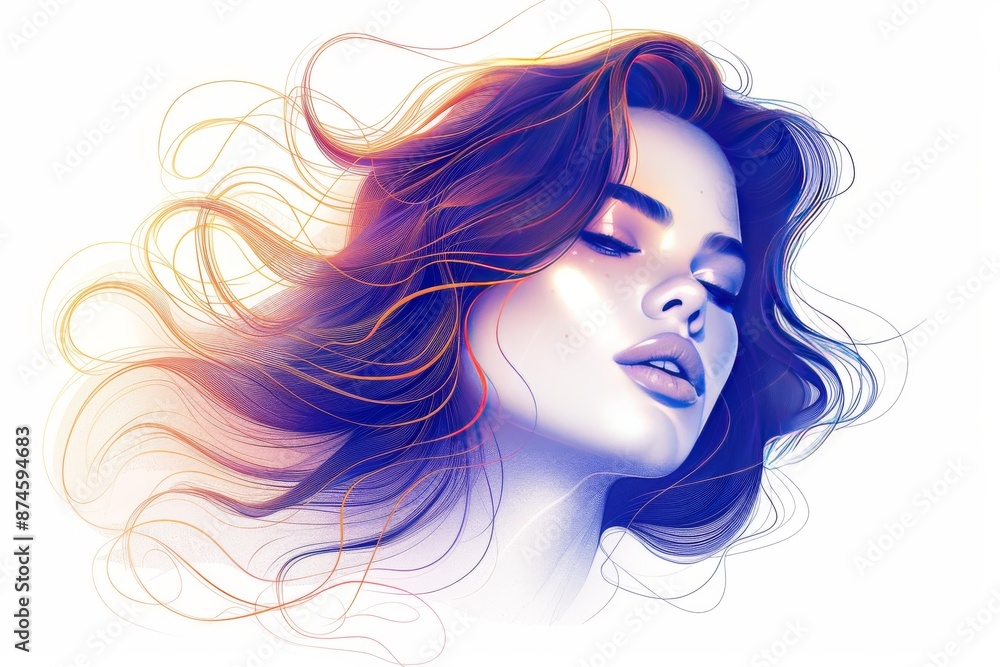 Ethereal portrait of a woman with flowing hair and pastel hues, showcasing delicate beauty and serene elegance in a dreamy, digital artwork Ethereal portrait of a woman with flowing hair and pastel hues, showcasing delicate beauty and serene elegance in a dreamy, digital artwork