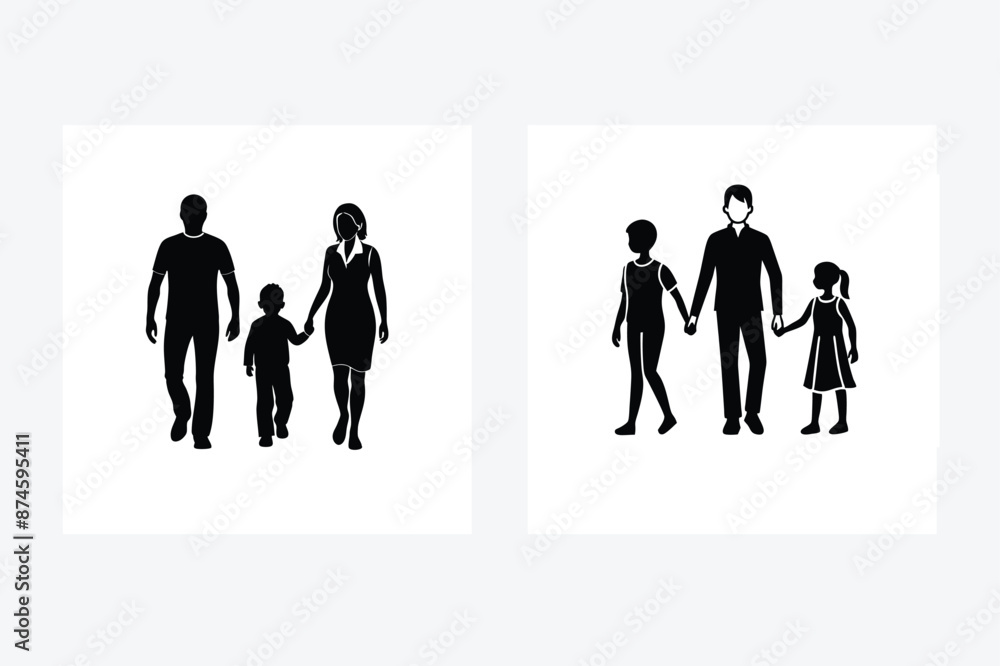 Happy family vector illustration Happy family vector illustration
