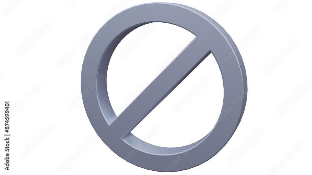 ban symbol 3d render isolated, silver Forbidden icon 3d render isolated, obstacle symbol isolated ban symbol 3d render isolated, silver Forbidden icon 3d render isolated, obstacle symbol isolated