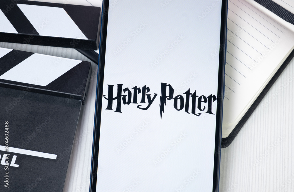Fototapeta premium New York, USA - 30 June 2024: Harry Potter Logo or Icon on Phone Screen