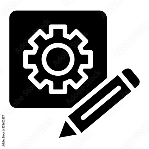 Technical check list. Clipboard add gear icon. Technical support check list with cog. Management business concept. Vector illustration.	