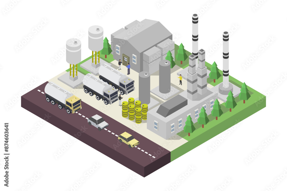 Petrol plant isometric Petrol plant isometric