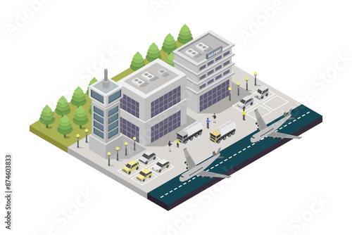 Isometric airport