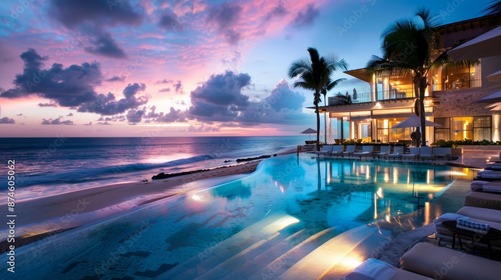 Fototapeta premium tropical island at night
