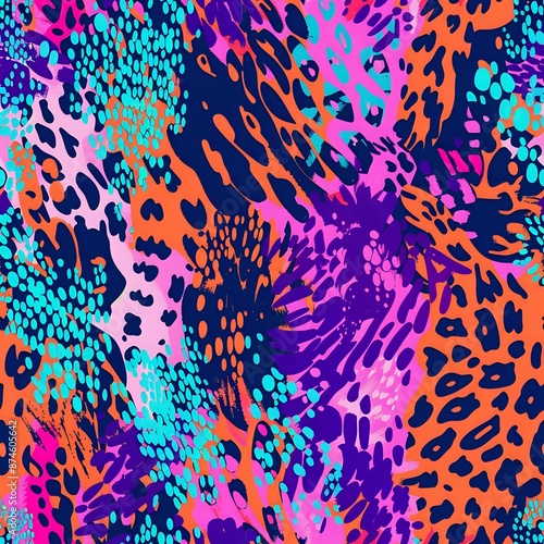 Bold and Bright Animal Print Repeat Pattern
