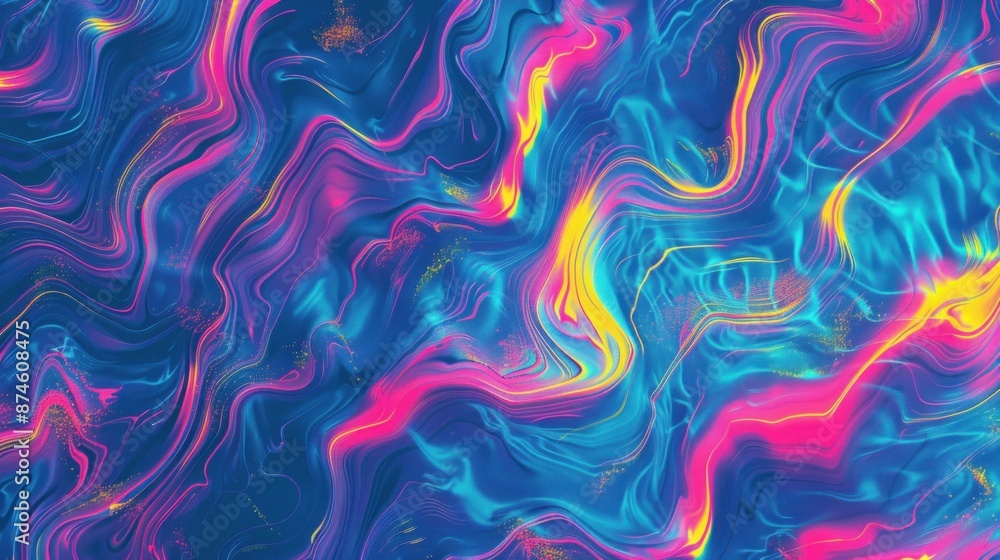 Fototapeta premium Abstract Swirling Liquid Artwork in Vibrant Colors