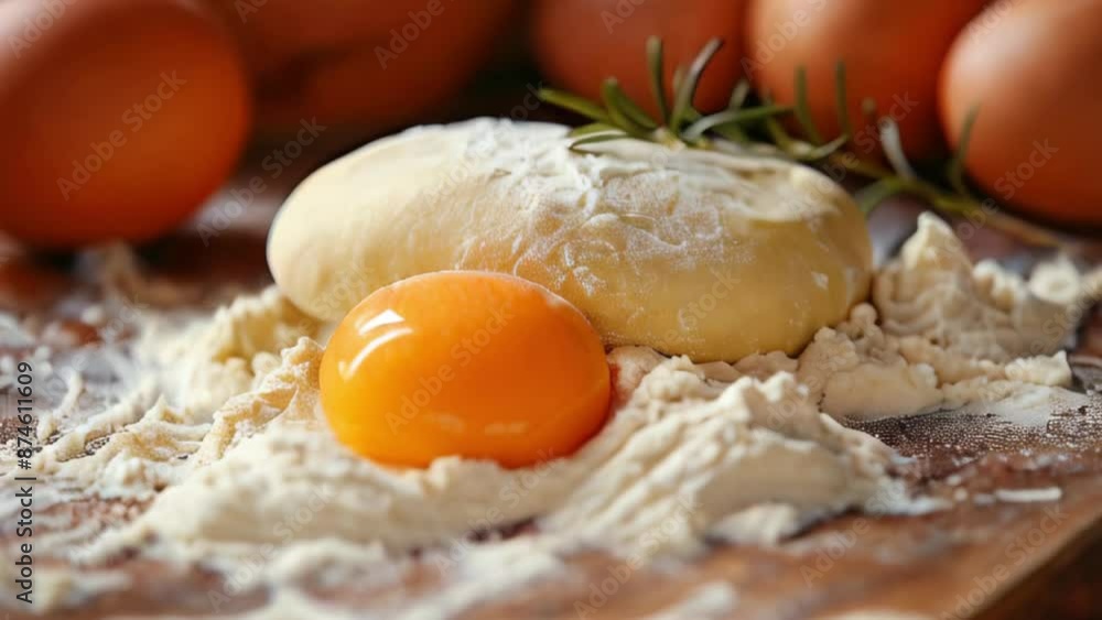 Background with elements for preparing dough. Background with elements for preparing dough.