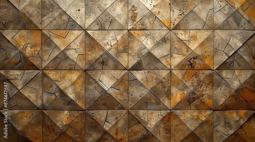 A textured tile with a geometric pattern