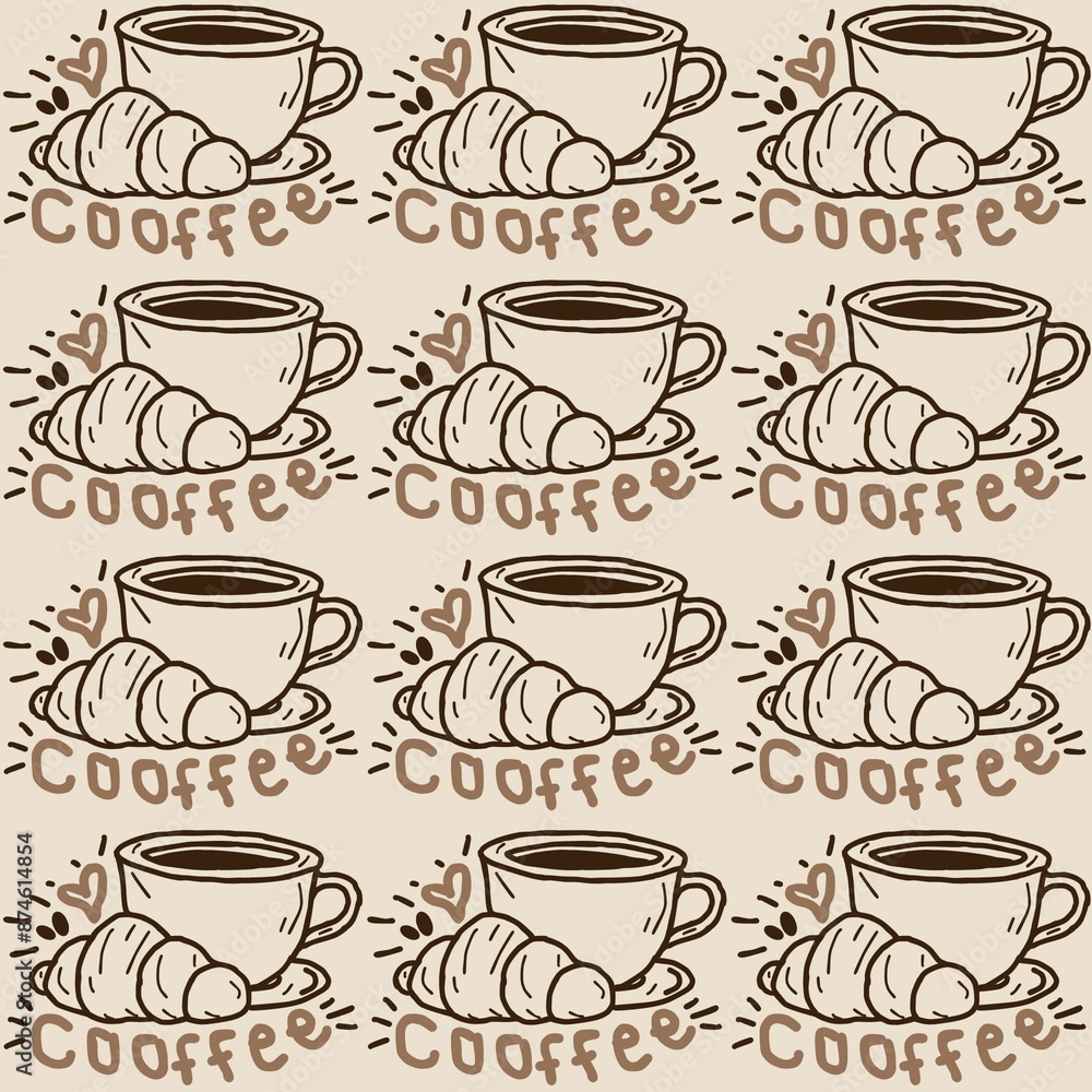 coffee pattern, light and dark brown background coffee pattern, light and dark brown background
