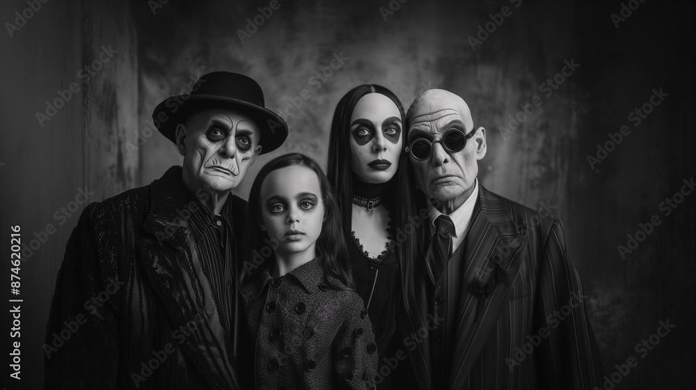 Classic black and white photography of retro Halloween people macabre Classic black and white photography of retro Halloween people macabre