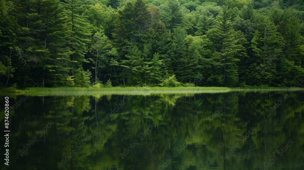 Quiet place surrounded by green trees generative ai Quiet place surrounded by green trees generative ai