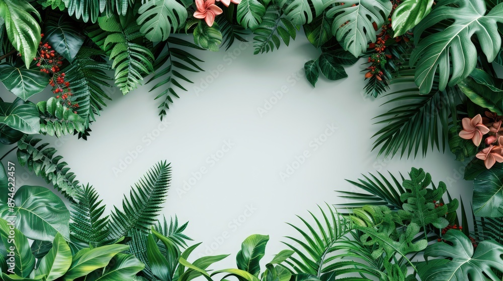 Tropical Leaves Frame Tropical Leaves Frame