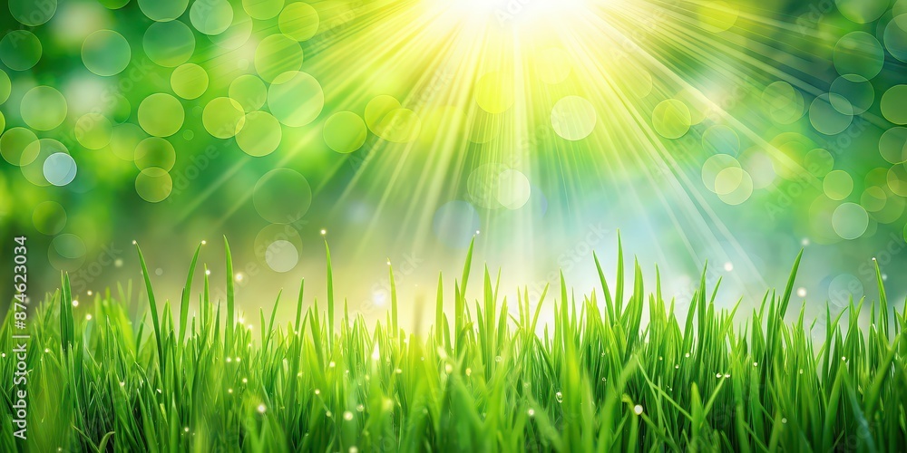 Spring background with green grass and blurred sun rays on bokeh , spring, background, green grass, blurred, sun rays, bokeh Spring background with green grass and blurred sun rays on bokeh , spring, background, green grass, blurred, sun rays, bokeh