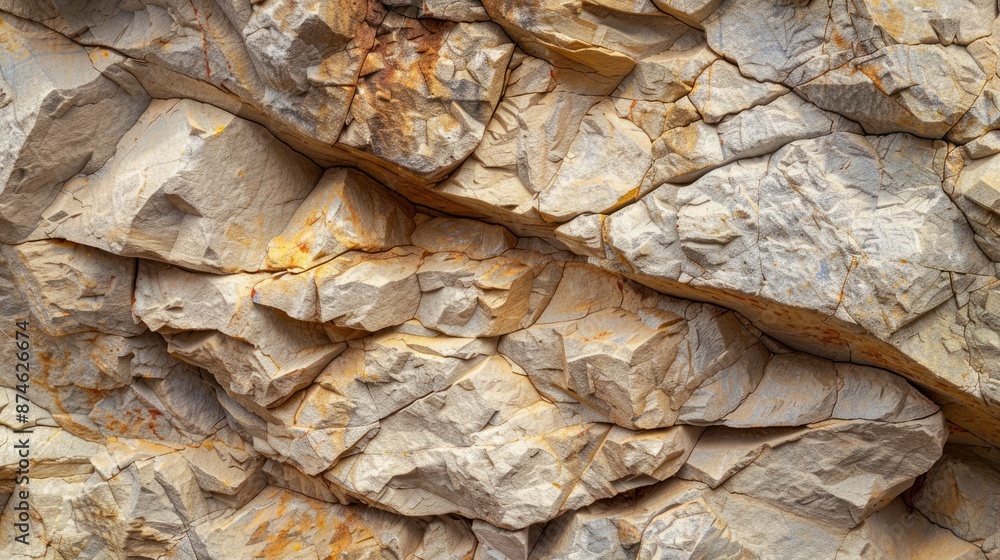 A wall made of rocks with a rough texture A wall made of rocks with a rough texture