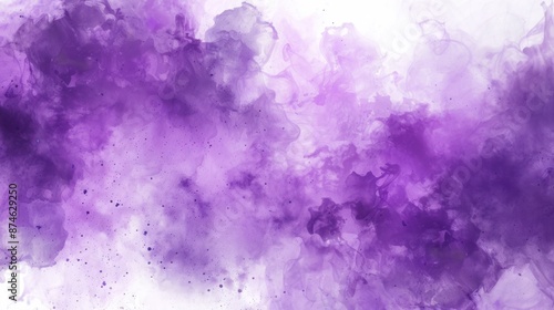 Abstract purple smoke cloud with a white background