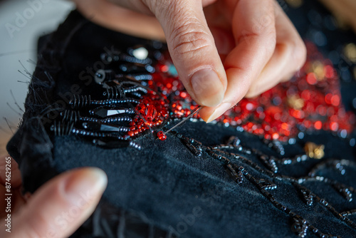 Bordados con Pedrería Fina: Arte y Elegancia en Cada Puntada para Decoración y Moda