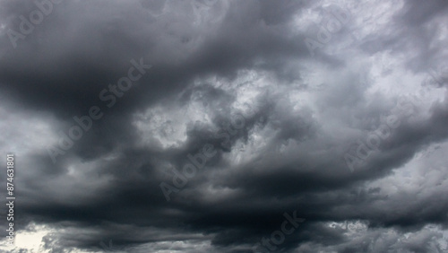 big clouds in sky before the storm