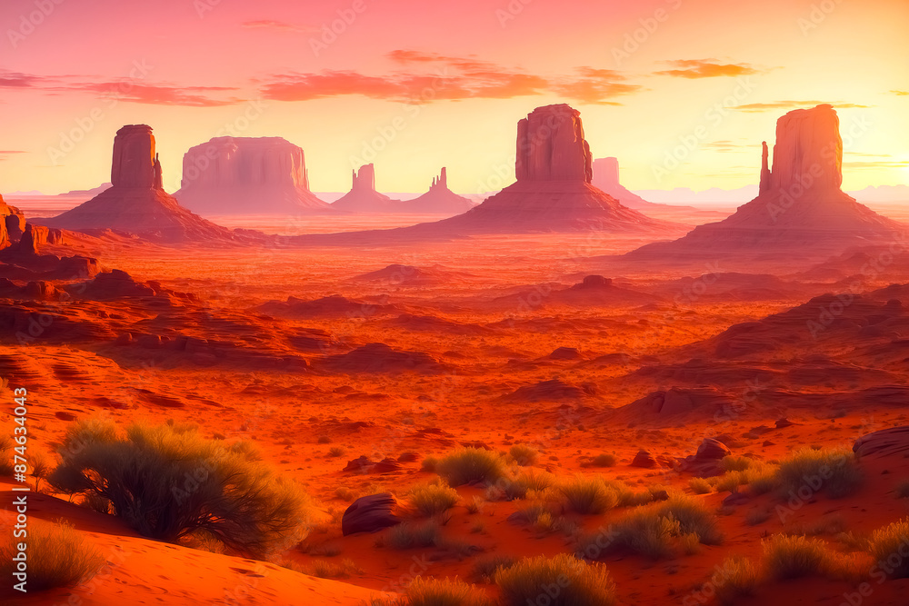 Naklejka premium Monument Valley Sunset