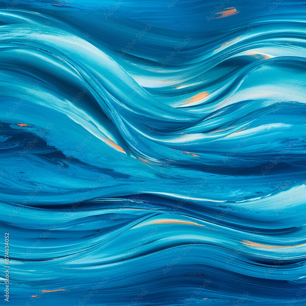 A striking abstract painting, consisting entirely of mesmerizing shades of blue. Swirling and fluid brush stroke create an illusion of a cosmic landscape, with hints of deep navy, sky blue, and turquo A striking abstract painting, consisting entirely of mesmerizing shades of blue. Swirling and fluid brush stroke create an illusion of a cosmic landscape, with hints of deep navy, sky blue, and turquo