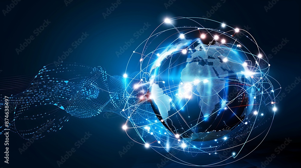 A digital illustration of a globe with language symbols swirling around it, representing the power of translation. copy space for text, focus cover all adject, deep dept of field, nodust A digital illustration of a globe with language symbols swirling around it, representing the power of translation. copy space for text, focus cover all adject, deep dept of field, nodust