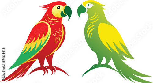 Parrot vector silhouette