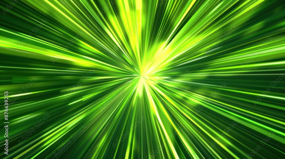 A green light that is very bright and has a lot of energy A green light that is very bright and has a lot of energy