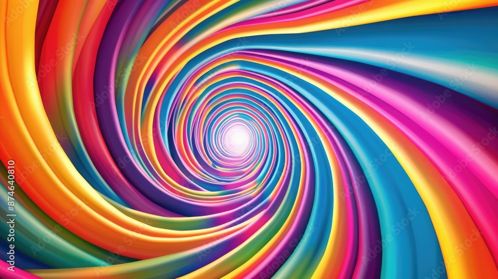 Abstract Rainbow Spiral background Abstract Rainbow Spiral background
