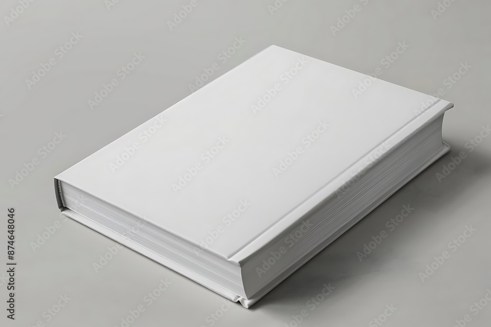 White Hardcover Book Mockup - Realistic Book Cover Design Template White Hardcover Book Mockup - Realistic Book Cover Design Template