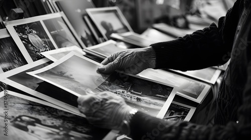 Photographers selecting pieces for a photo contest photo