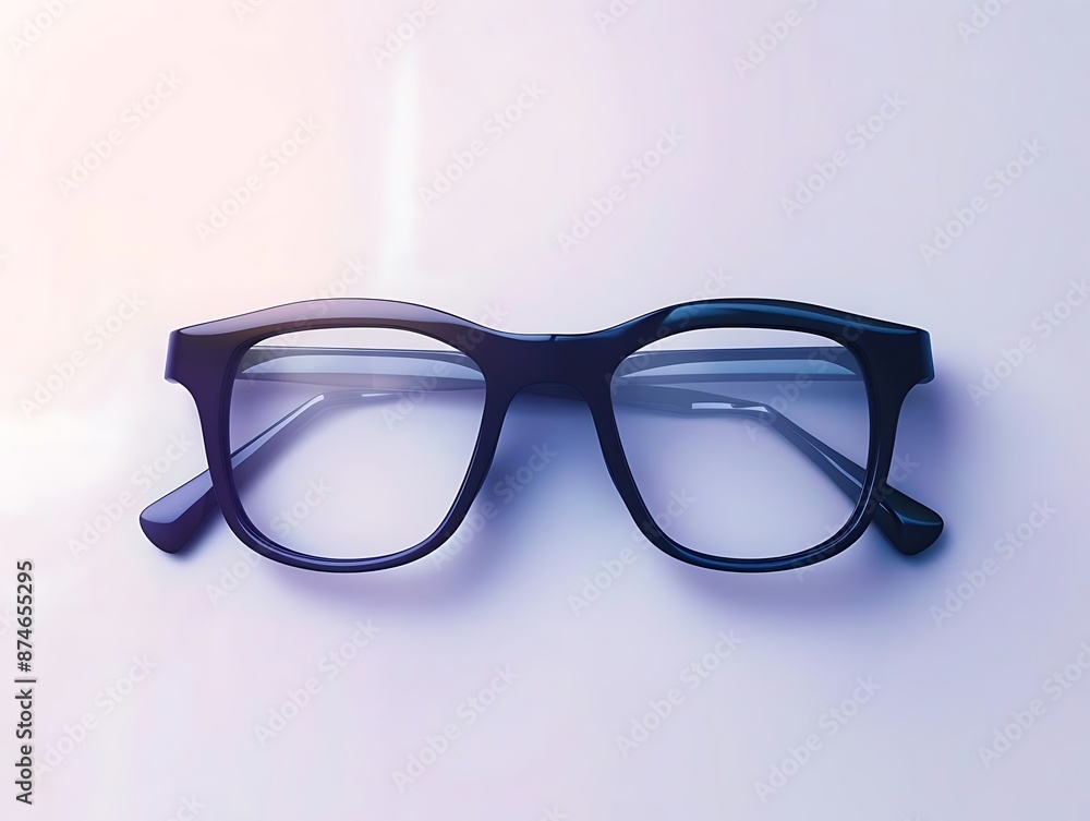 Black Eyeglasses on White Background Illustration Black Eyeglasses on White Background Illustration