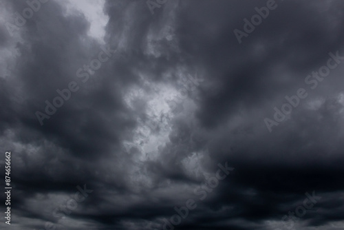 big clouds in sky before storm