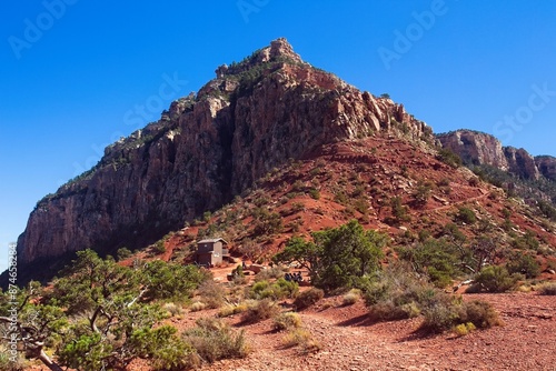 Looking up to the top of the trail from the South Kaibab Trail, Grand Canyon, Arizona. photo