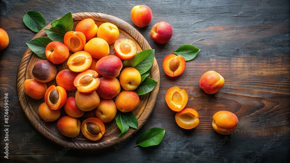Plate of fresh apricots, apricots, fruit, small, plate, food, fresh, healthy, organic, summer, juicy, delicious, snack Plate of fresh apricots, apricots, fruit, small, plate, food, fresh, healthy, organic, summer, juicy, delicious, snack