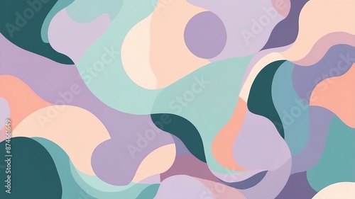 abstract color palette wallpaper with lilac peach and background