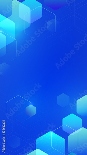 Blue Digital technology abstract vertical banner background