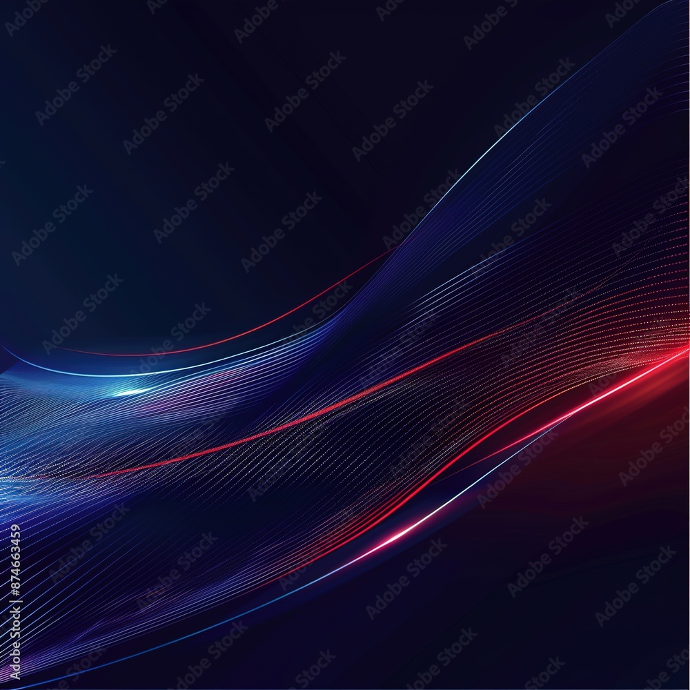 Abstract background with blue and red lines, gradient light effects, vector illustration on a dark blue background with gradient light effects Abstract background with blue and red lines, gradient light effects, vector illustration on a dark blue background with gradient light effects