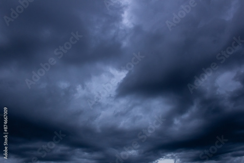 big clouds in sky before storm