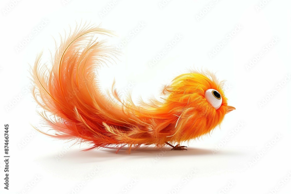 Obraz premium Feather shaped, funny character