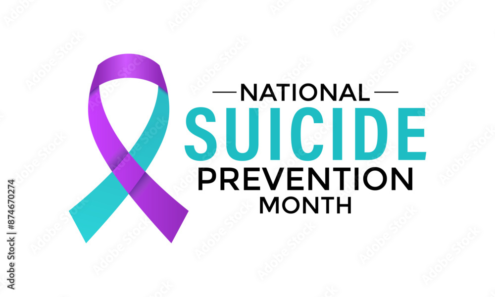 Vector illustration on the theme of National suicide prevention month in September. Banner, Holiday, poster, card and flyer and background design. Vector illustration on the theme of National suicide prevention month in September. Banner, Holiday, poster, card and flyer and background design.