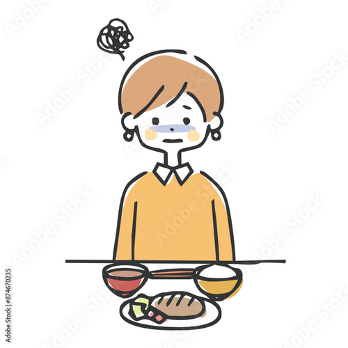 食欲不振な女性
