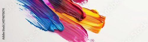 Abstract artistic strokes with colorful palettes for a graphic design studio
