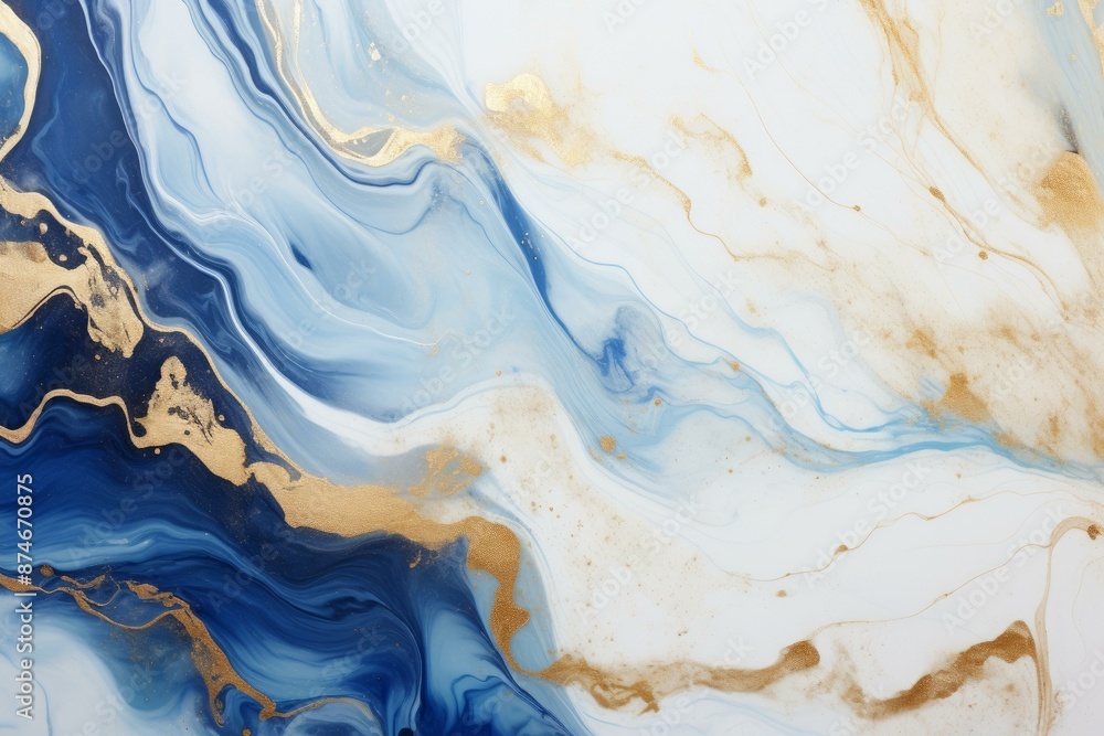 Elegant natural blue and gold marble texture with fluid patterns for luxury design Elegant natural blue and gold marble texture with fluid patterns for luxury design