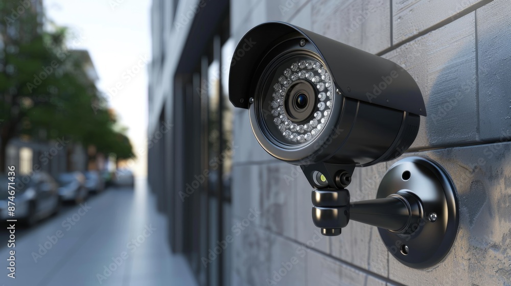 The CCTV security camera, using for recording and monitoring the criminals scene that installed on the building interior The CCTV security camera, using for recording and monitoring the criminals scene that installed on the building interior